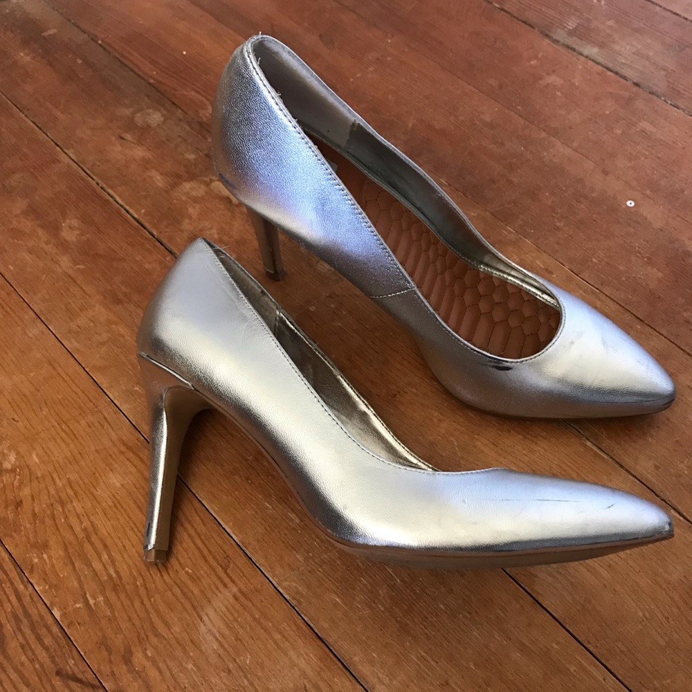 Silver Pumps